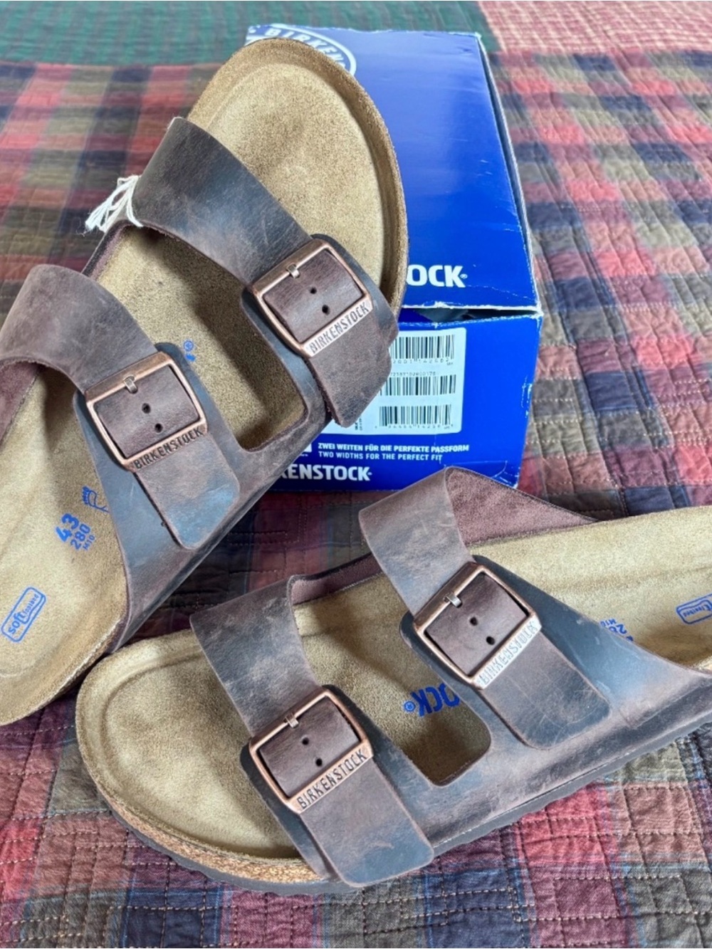Birkenstock Men's Arizona Habana Oiled Leather Soft Footbed